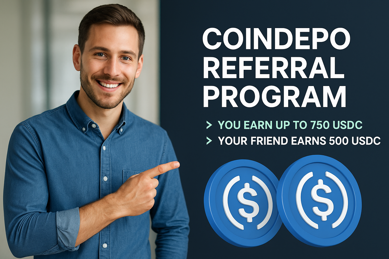 CoinDepo Referral Program: Refer Friends & Earn Up to 750 USDC (You AND Your Friend Get Rewarded!)